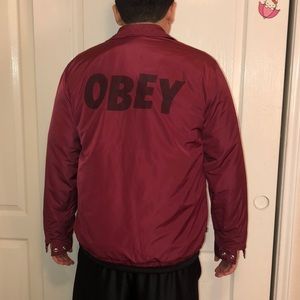 Maroon OBEY jacket ✨